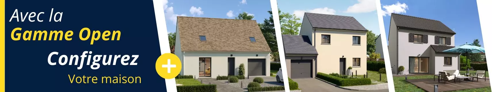 Bannière de pub format large gamme open