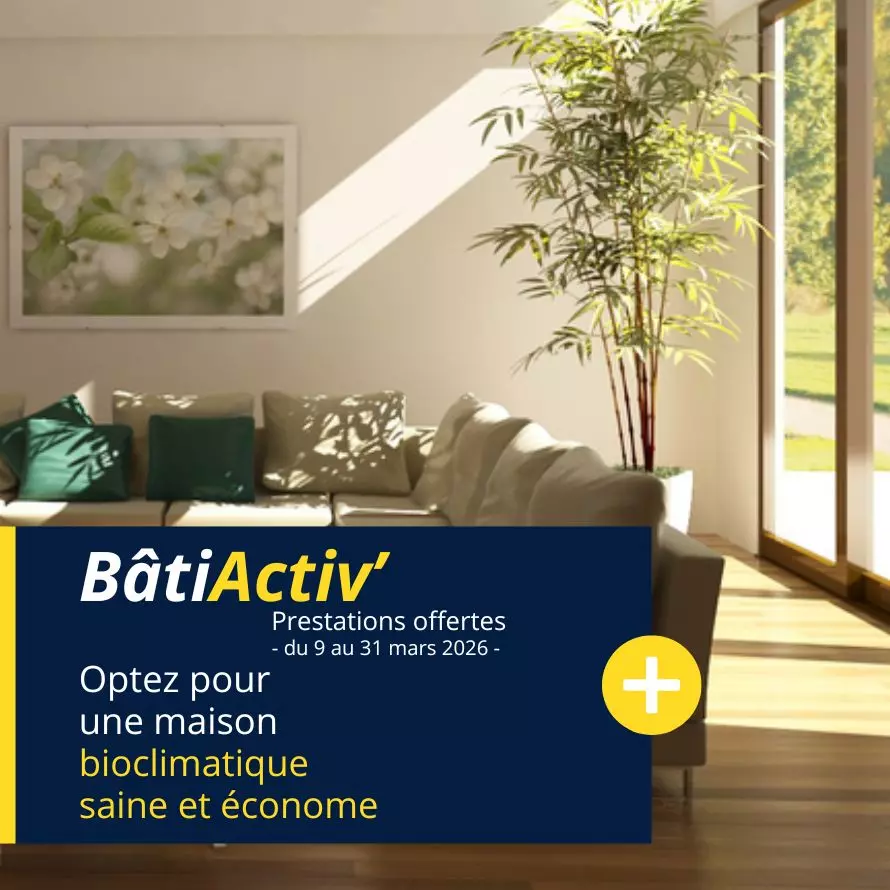Bannière de pub format large Bâti Activ Offerte 