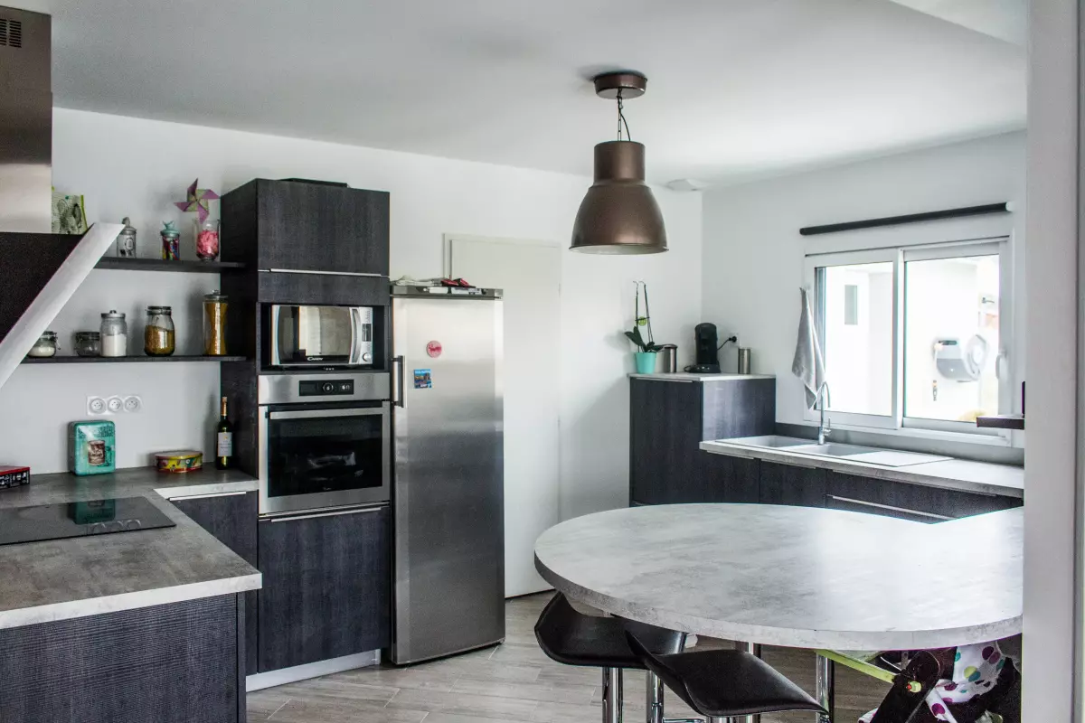 Maison cubique construction traditionnelle Nantes 5