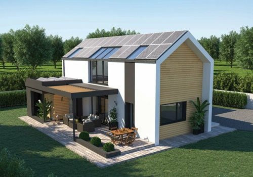 Une maison positive équipée de 20 panneaux photovoltaïques