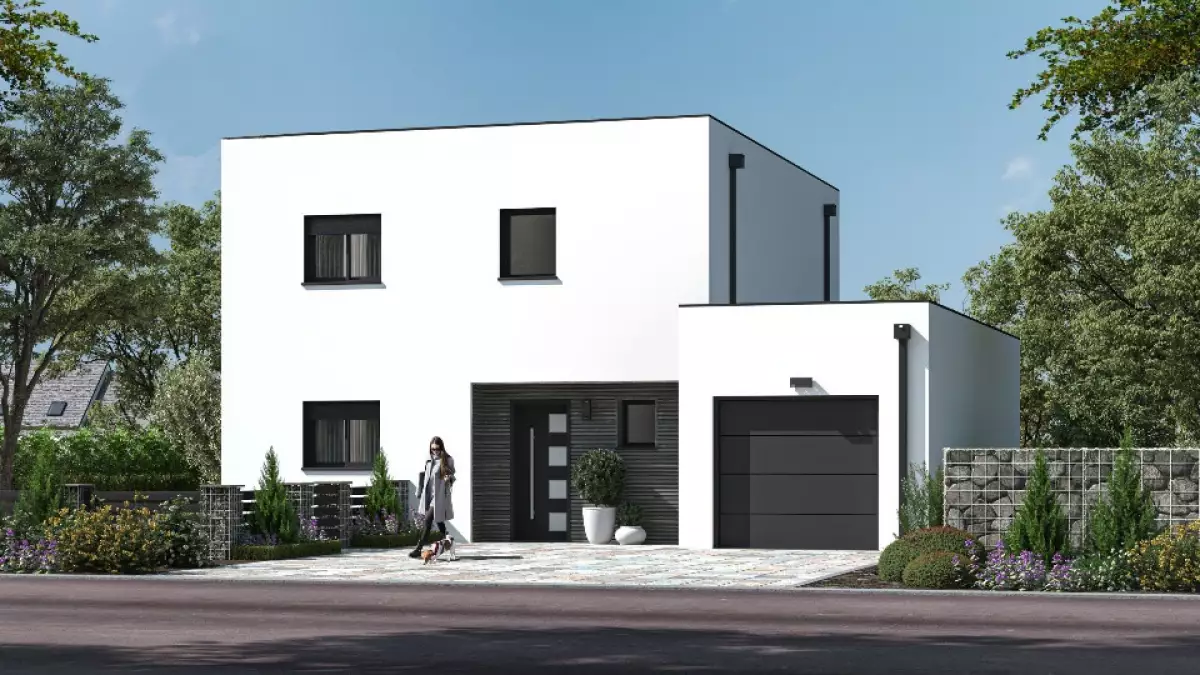 maison-cubique-bois-toit-plat-finition-enduit