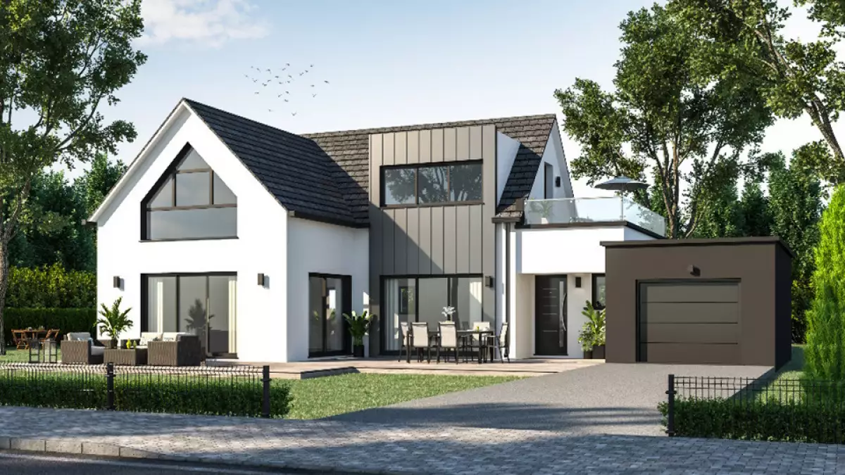 Maison à étage 3 chambres avec toit terrasse 117m2 EMERAUDE