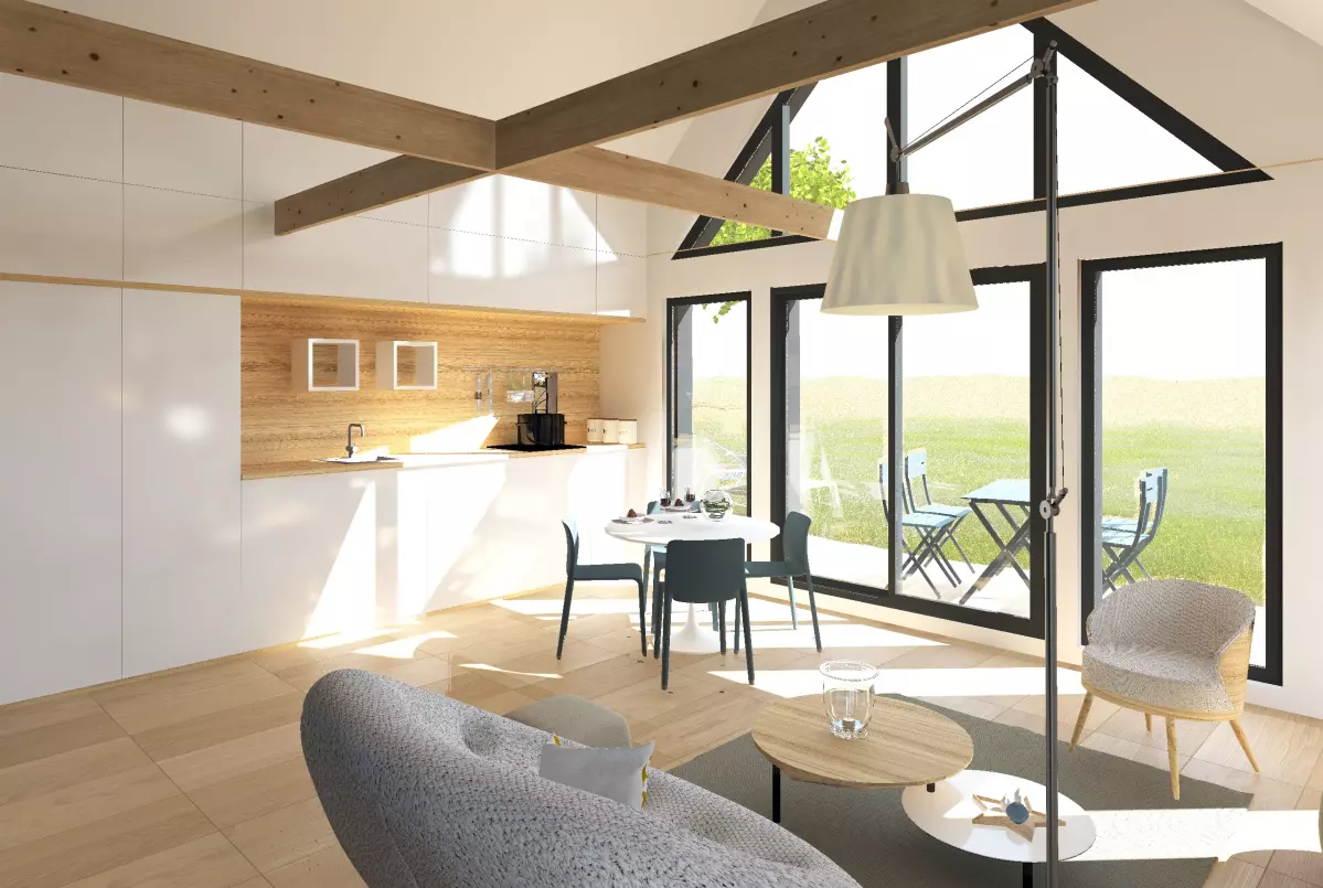 Intérieur Maison bois Bâti Origin