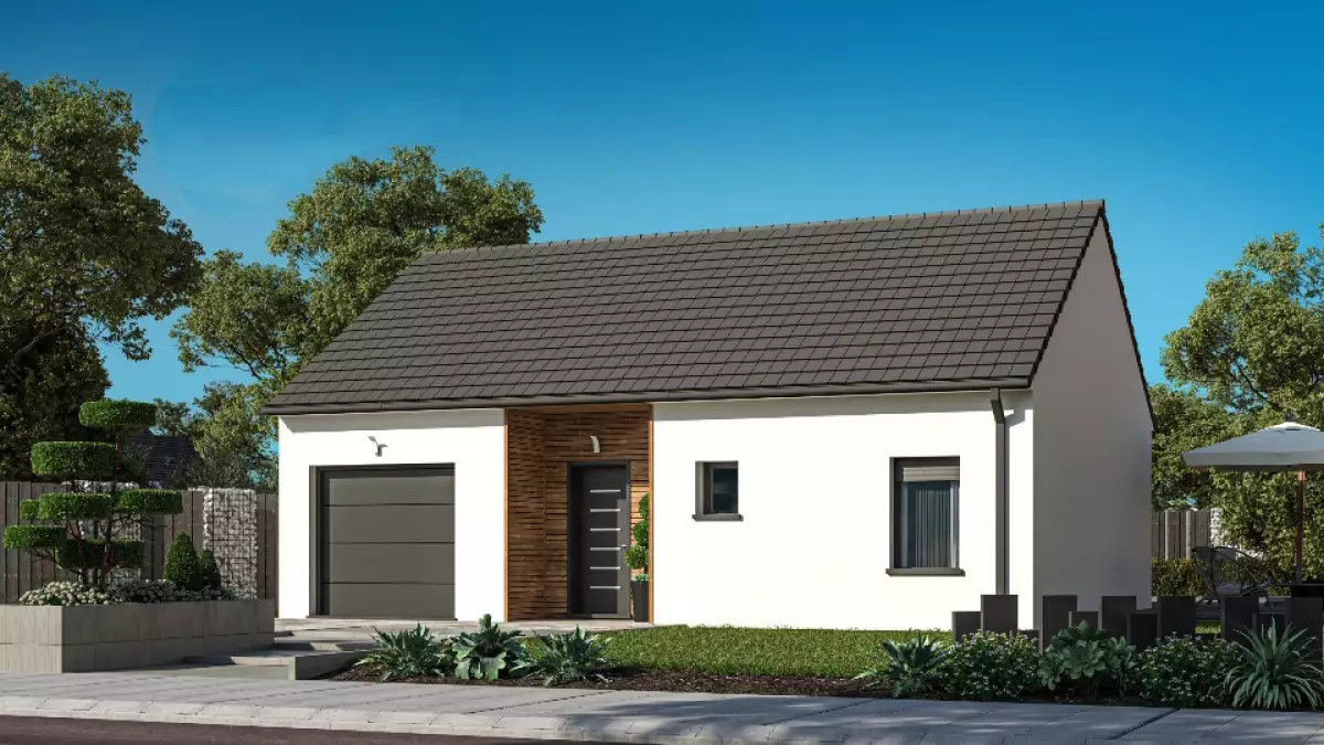 Plan maison bois plain pied 94m2