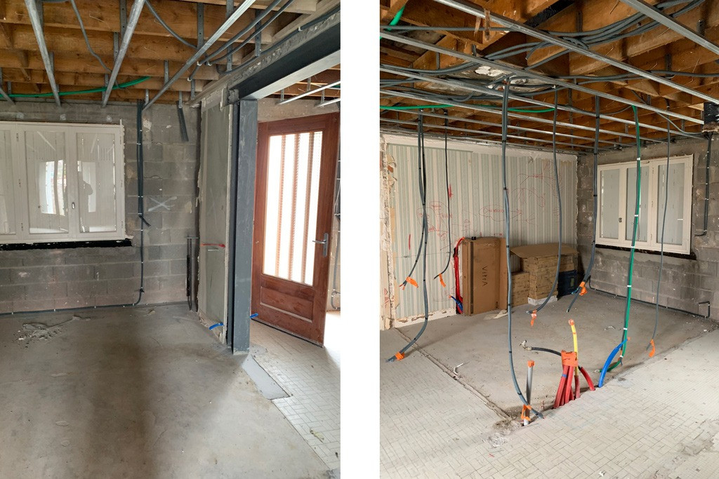 R&eacute;novation maison Reprise de l&rsquo;ouverture du garage pour passage en fen&ecirc;tre