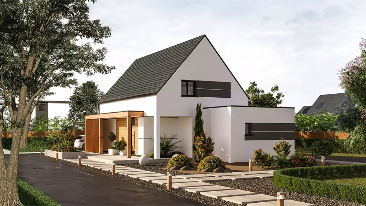 Maison à étage 140m² - Toit double pente