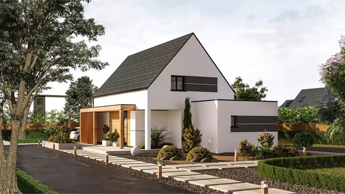 Maison à étage 140m² - Toit double pente