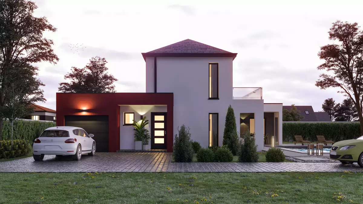 Maison à étage en L 110m²