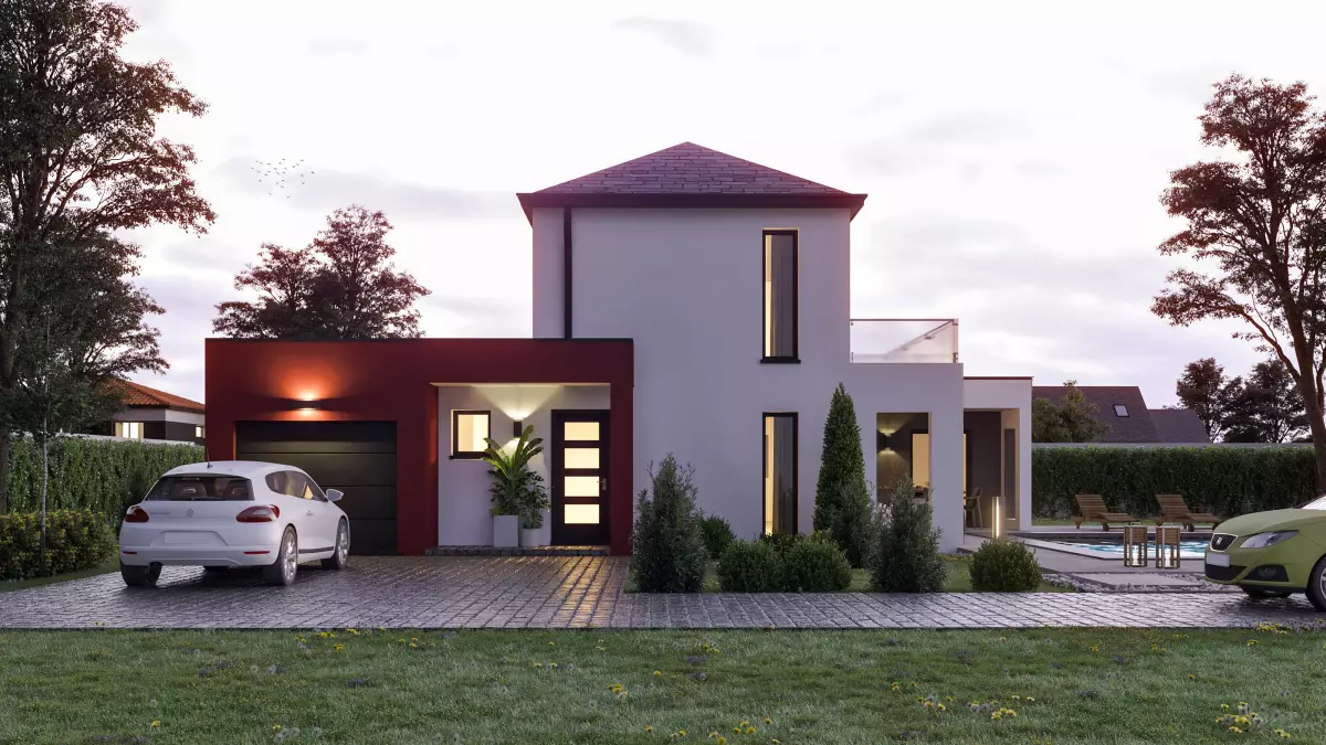 Maison à étage en L 110m²