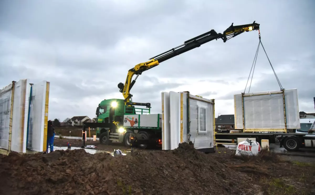 Pose maison ossature POBI 1 - Maisons de l'avenir