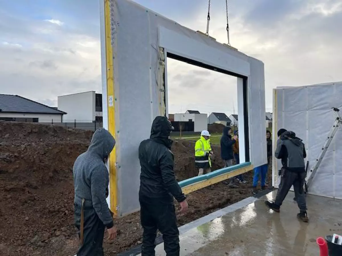 Pose maison ossature POBI 3 - Maisons de l'avenir