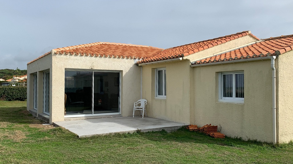 extension maison plain pied - vue projet termin&eacute;