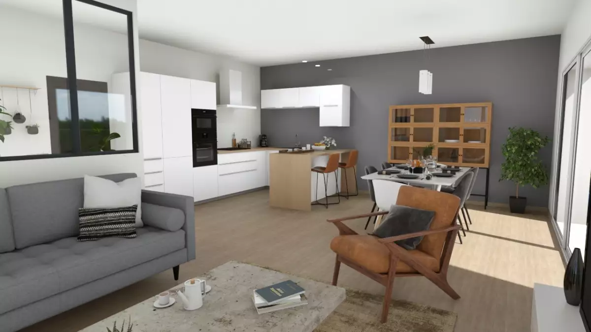 Maison plain pied 2 chambres avec garage vue intérieure 4