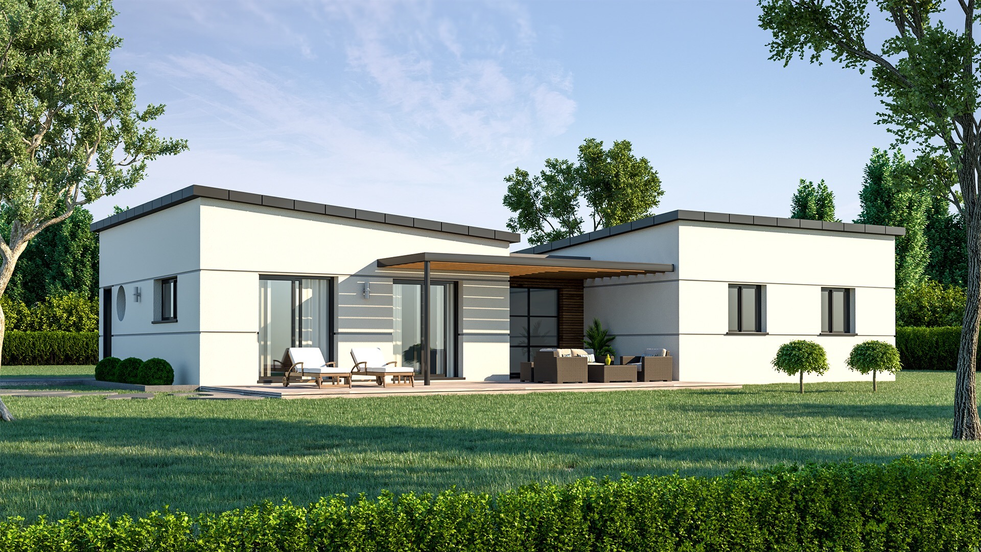 Plain Pied Contemporain Maison De