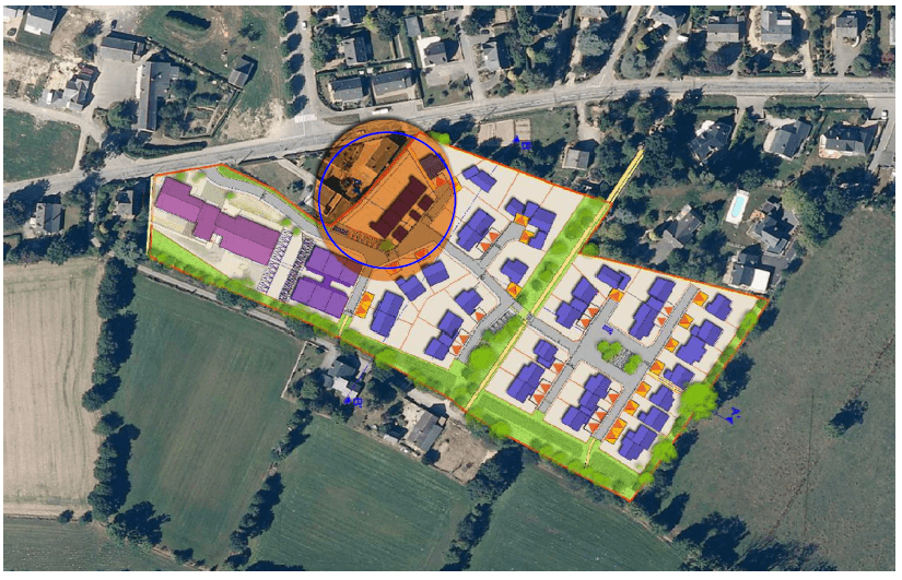 Maison clé en main à St Jean sur Vilaine - plan masse