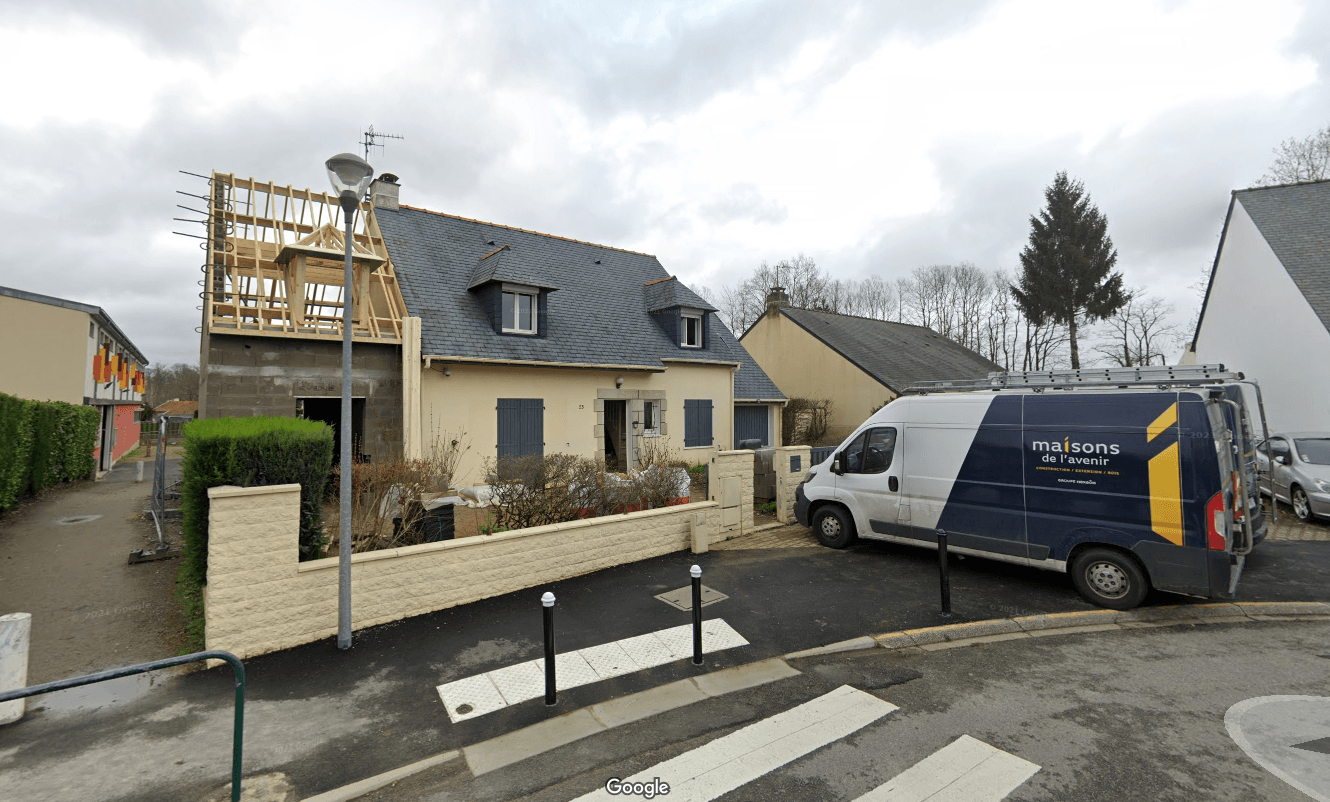 agrandissement maison sur pignon - charpente