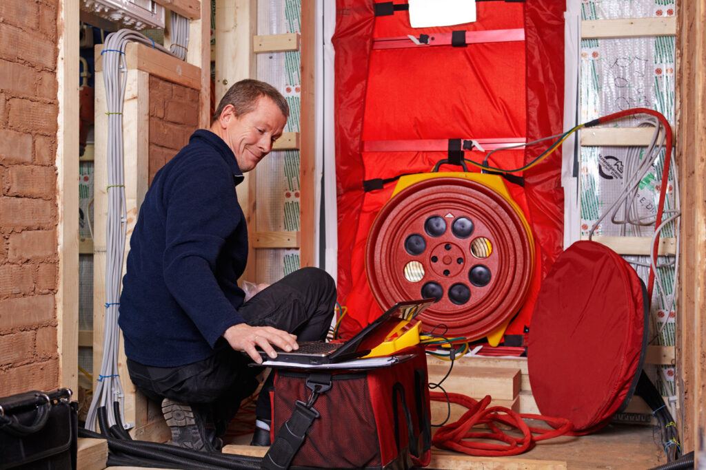 maison etanche - Test de permeabilté par blower-door