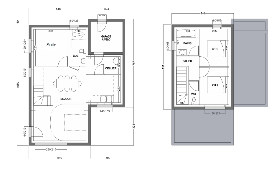 plan maison clé en main T4 au Relecq Kerhuon (29